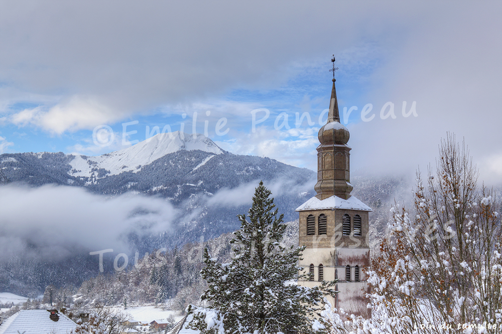 Mieussy, église, hiver, Môle